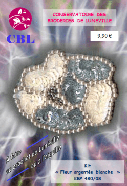 Kit Fleur argentée blanche KBP 480/08